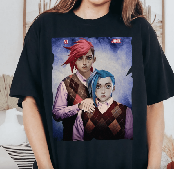 Arcane Shirt, LOL Shirt, Jinx Vi Viktor Caitlyn Tee, Arcane Movie Shirt