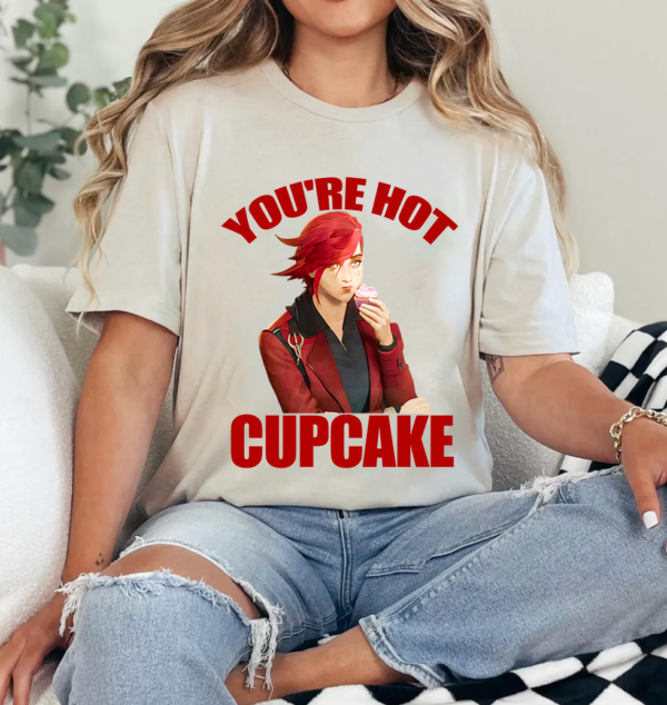 Vi You’re Hot Cupcake T-Shirt, Violet Caitlyn Arcane, Arcane Season 2, Girl Dinner Shirt