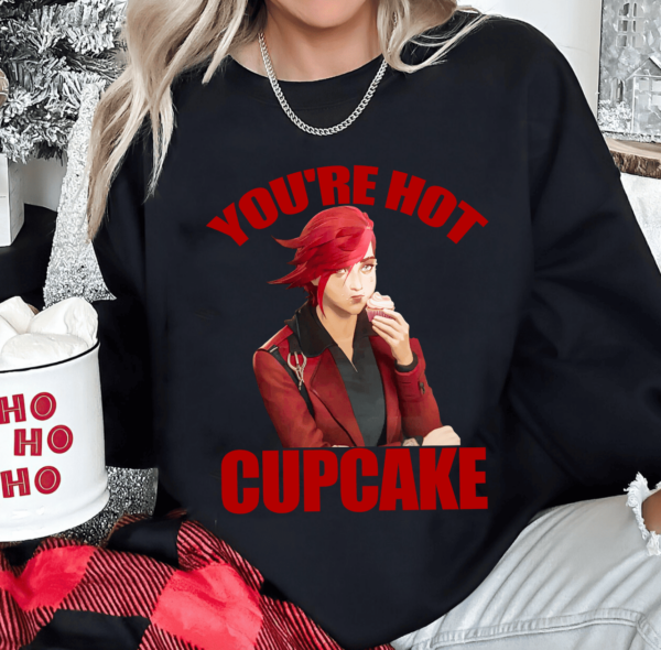 Vi You’re Hot Cupcake T-Shirt, Violet Caitlyn Arcane, Arcane Season 2, Girl Dinner Shirt