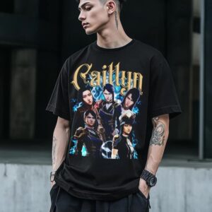 Caitlyn Arcane League of Legends Vintage Game Shirt