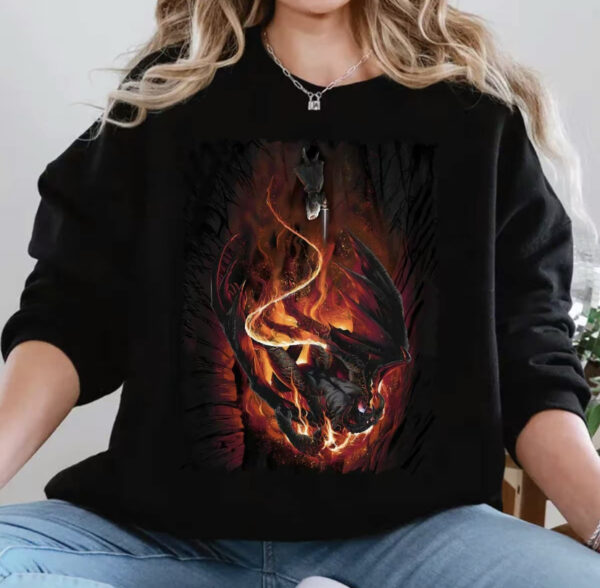 LOTR Gandalf and Balrog on Fire The Fellowship Of The Ring Vintage Shirt