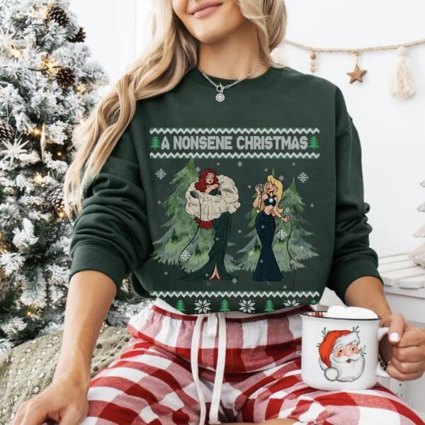 Chappell Roan and Sabrina A Nonsense Christmas Shirt, Christmas Musical Shirt, Midwest Princess Sweater