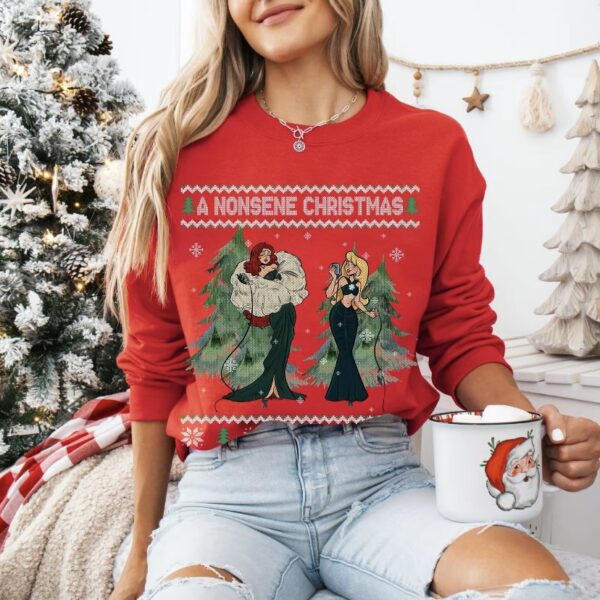 Chappell Roan and Sabrina A Nonsense Christmas Shirt, Christmas Musical Shirt, Midwest Princess Sweater