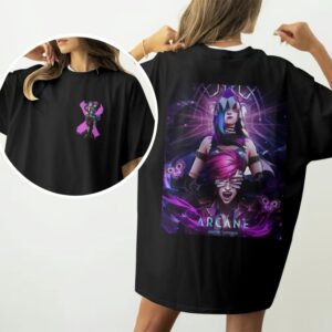 JinX and Vi Arcane T-Shirt, Gaming Shirt, LOL Shirt, Arcane Season 2 Shirt, League of Legends Shirt, Gamer Shirt, Game Lover Shirt