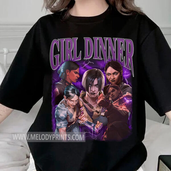 Arcane Jinx Girl Dinner Shirt, Arcane League of Legends Shirt