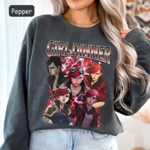 Vi Arcane League of Legends Girl Dinner Shirt