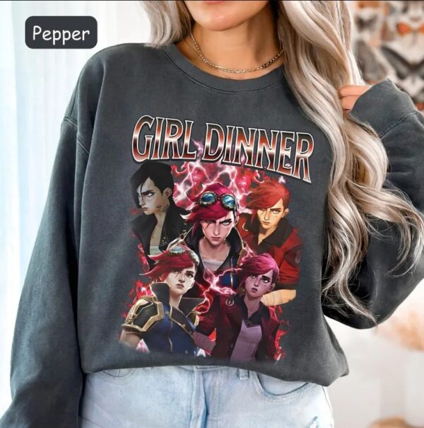 Vi Arcane League of Legends Girl Dinner Shirt