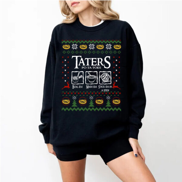 LOTR Taters Potato Ugly Christmas Vintage Sweatshirt