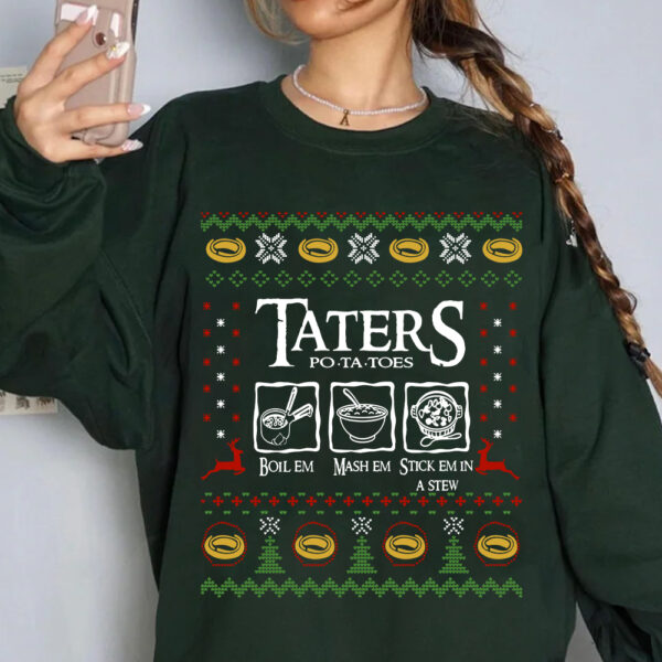 LOTR Taters Potato Ugly Christmas Vintage Sweatshirt