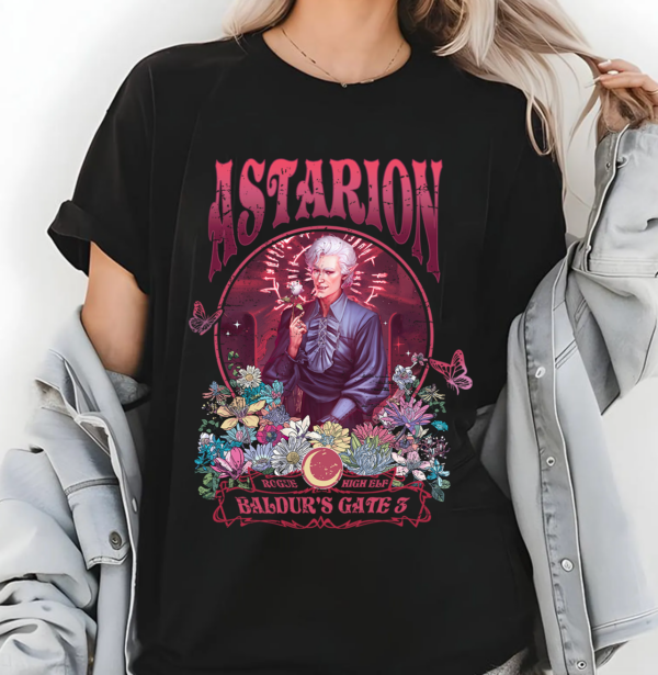 Astarion High Elf Baldur’s Gate Shirt, Astarion BG3 Merch, Astarion Baldurs Gate 3 Merch