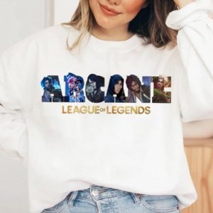 Character Arcane Bootleg Tee, Viktor Jayce JinX T-shirt, League of Legends T-Shirt, Arcane Anime Merch