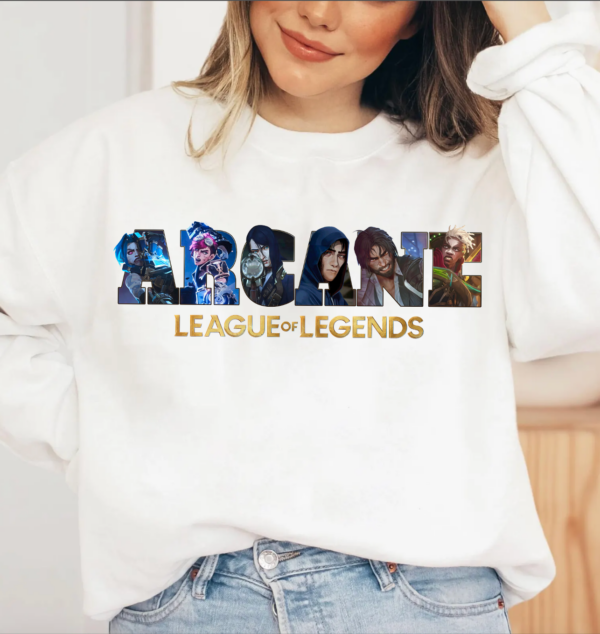 Character Arcane Bootleg Tee, Viktor Jayce JinX T-shirt, League of Legends T-Shirt, Arcane Anime Merch