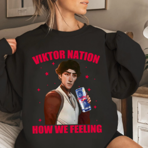 Viktor How We Feeling Red Bull Arcane Shirt, Viktor and Jayce T-shirt, Jayvik Shirt, Arcane Merch, League of Legends Gift, LOL Shirt, Gay Gifts, Viktor Shirt, Jayce Shirt