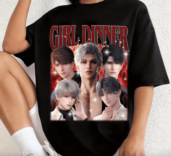 Girl Dinner Love and Deepspace T-Shirt, Character Sylus Xavier Caleb Love and Deepspace Game Merch, Game Lover