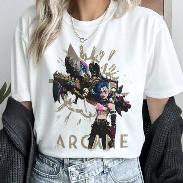 Arcane Jinx Tee, Jinx/Powder Arcane T-shirt, League of Legends T-Shirt, Arcane Season 2 Shirt