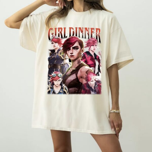 Girl Dinner Violet League of Legends Shirt, Vi Arcane T-Shirt, LOL Merchandise