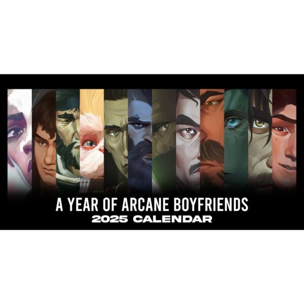 2025 Boyfriend Arcane Desktop Calendar, Viktor Jayce Heime Silco Arcane Merch, League of Legends Calender