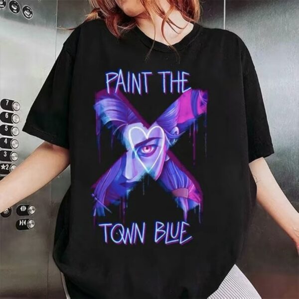 Paint The Town Blue Shirt, Arcane Jinx Shirt, League of Legends Merch, Arcane LOL Shirt