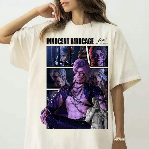 Sylus Innocent Birdcage Shirt, Love and Deepspace Shirt, Love and Deepspace, Anime shirt, Zayne Otome Merch