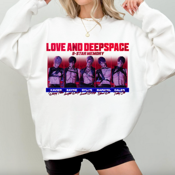 5-Star Memory Love and Deepspace T-Shirt, Vintage Streetwear Anime LADS fanmerch otome videogame merch lads merchandise Love and Deepspace Fan gift