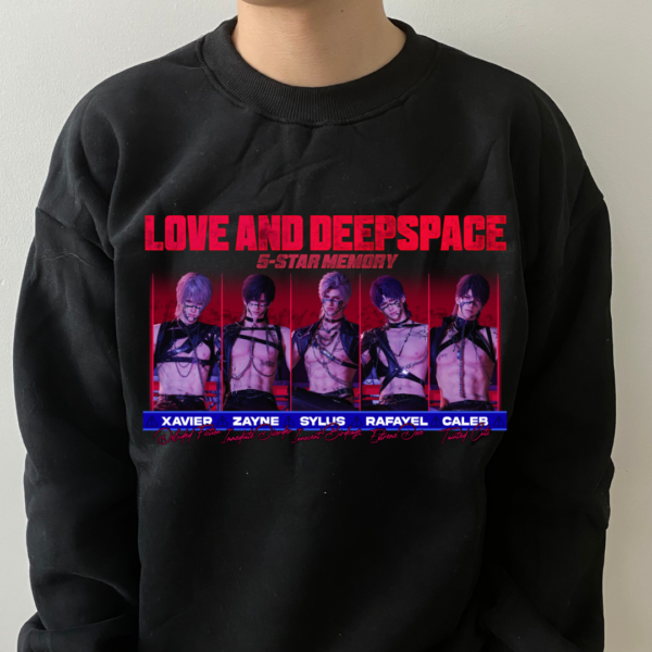 5-Star Memory Love and Deepspace T-Shirt, Vintage Streetwear Anime LADS fanmerch otome videogame merch lads merchandise Love and Deepspace Fan gift