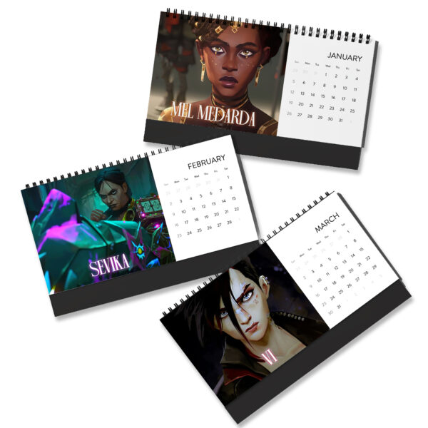 2025 GirlFriends Arcane Desktop Calendar, Arcane 2 Merch, League of Legends Calender