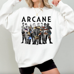 Arcane Retro Shirt, Anime Arcane Sweatshirt, Vintage League of Legends Streetwear