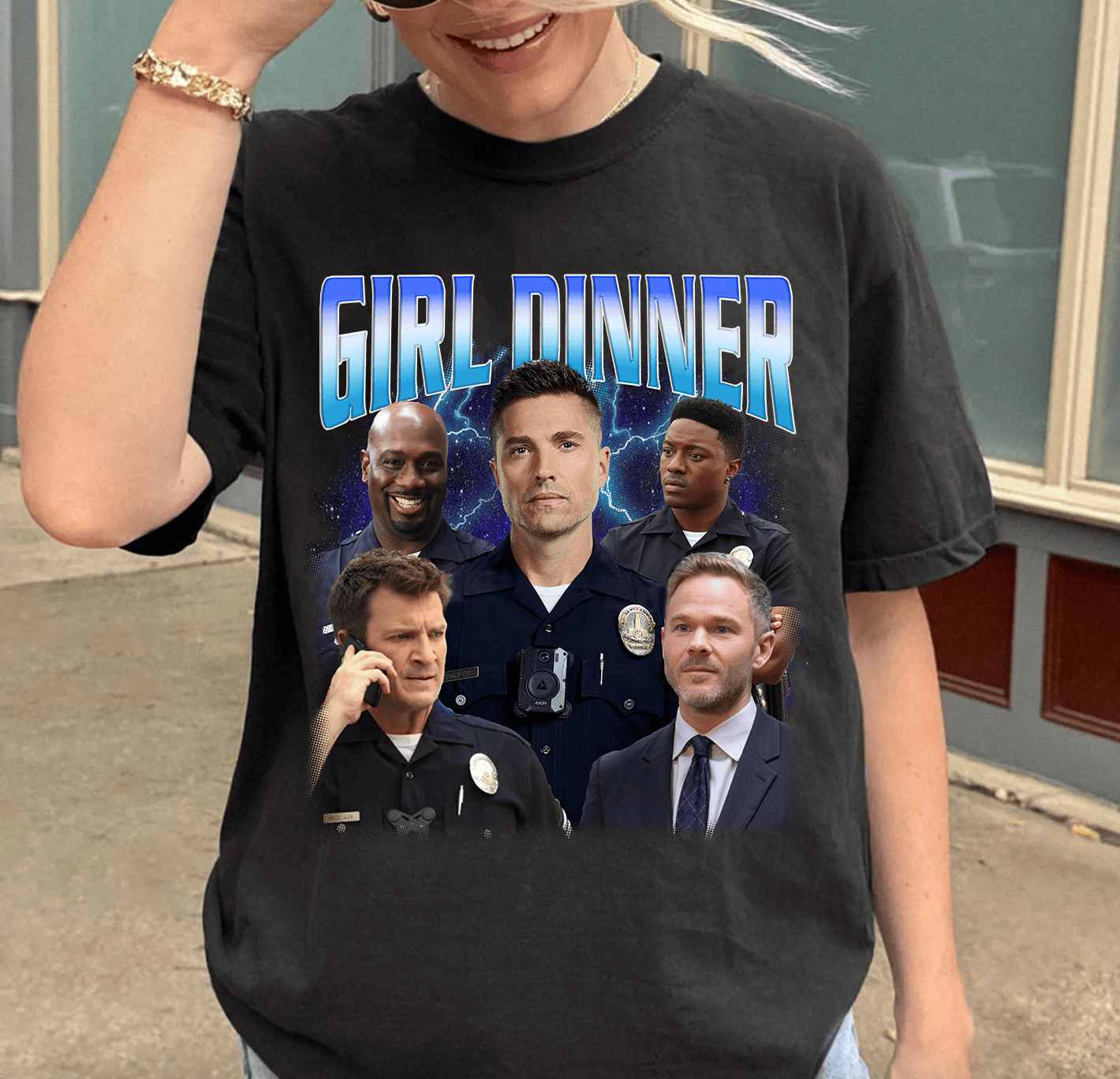 Girl Dinner Tim Bradford Nolan Retro Tshirt, The Rookie Tv Show Shirt, Gift for Fans, The Rookie Merch Girl Dinner Tim Bradford Nolan Retro Tshirt, The Rookie Tv Show Shirt, Gift for Fans, The Rookie Merch