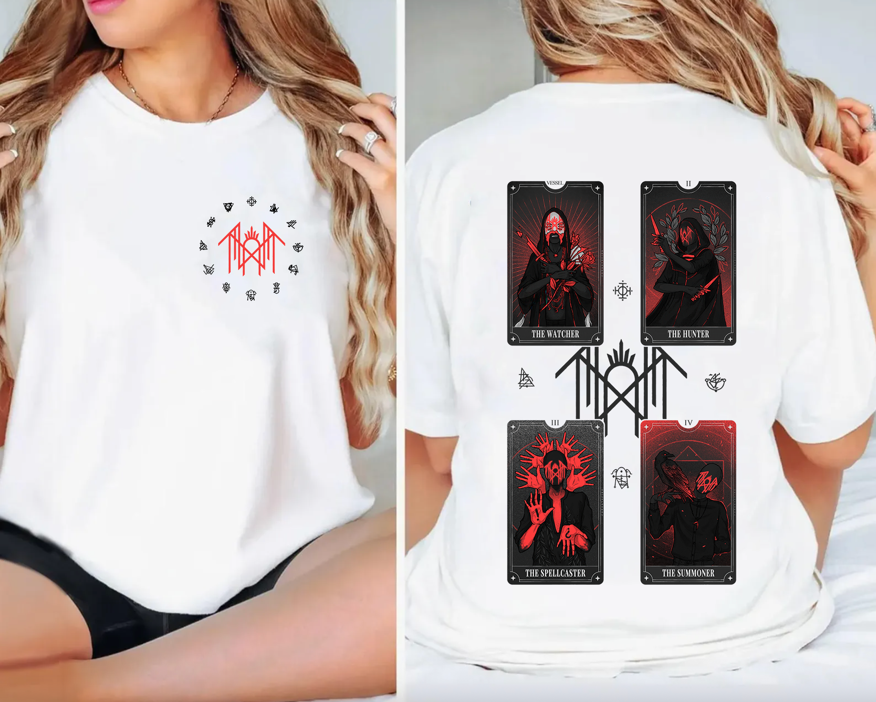 Sleep Token 2 Sides Tarot Card Shirt, Rock Band Sleep Token Merch Sleep Token 2 Sides Tarot Card Shirt, Rock Band Sleep Token Merch