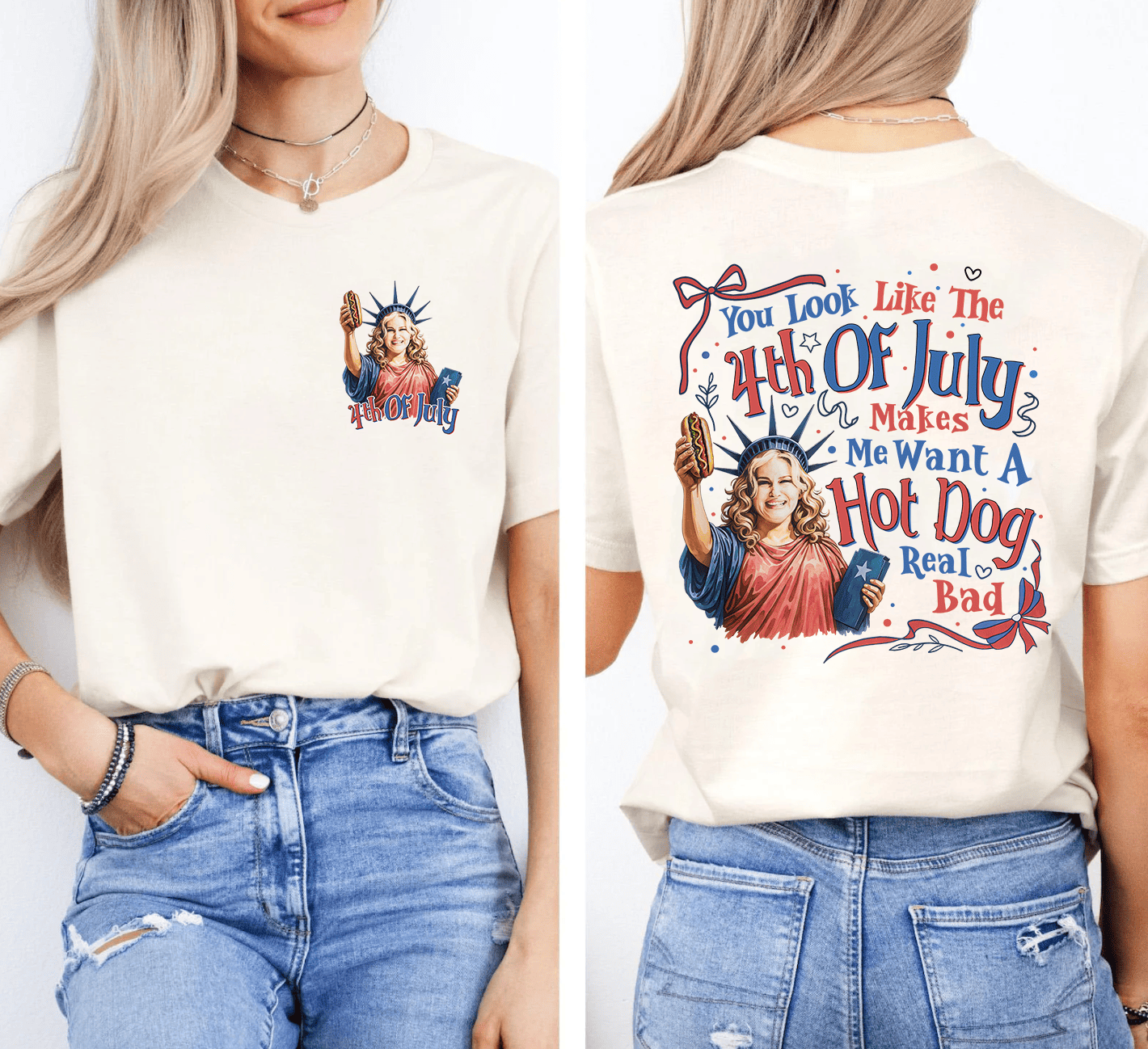 Jennifer You Look Like The 4th Of July Shirt, Makes Me Want A Hot Dog Shirt Real Bad, Independence Day Shirt, 4th Of July T-Shirt Jennifer You Look Like The 4th Of July Shirt, Makes Me Want A Hot Dog Shirt Real Bad, Independence Day Shirt, 4th Of July T-Shirt