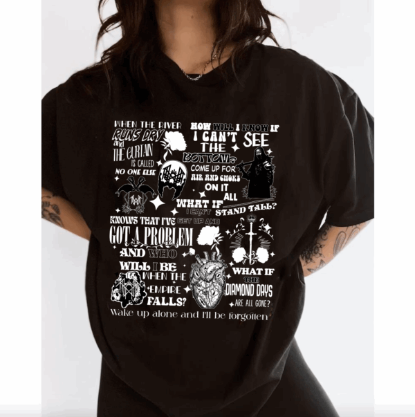 Vintage Sleep Token Damocles Lyrics Shirt, Sleep Token Even in Arcadia Tour 2025 Shirt, Rock Band Concert Tour, Gift for Fan