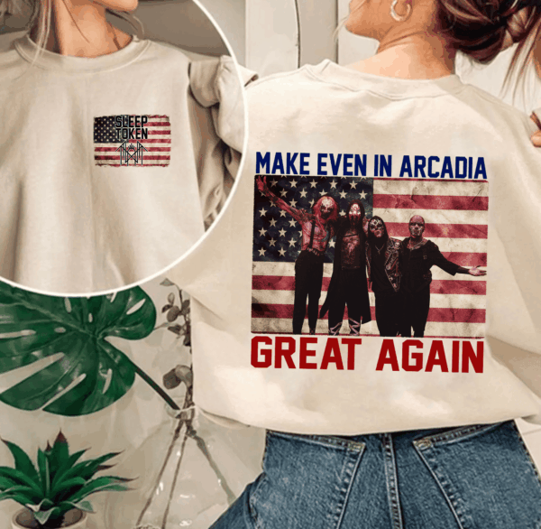 Sleep Token Make Even In Arcadia Great Again Shirt, Vintage Sleep Token Rock Band Shirt, 2 Sides Unisex Shirt Music Tour Merch