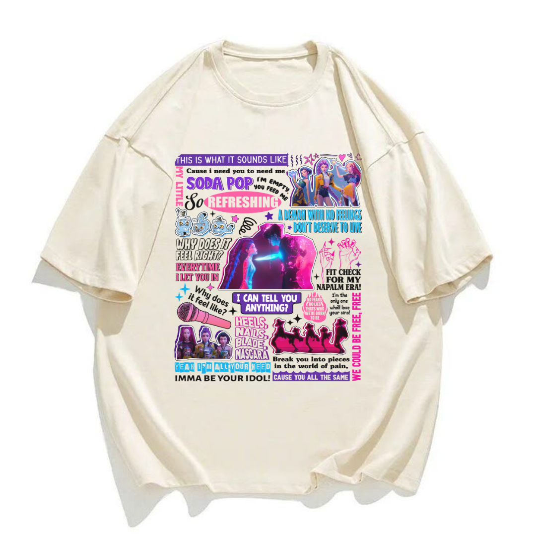 Kpop Demon Hunters Lyrics Shirt Kpop Demon Hunters Lyrics Shirt