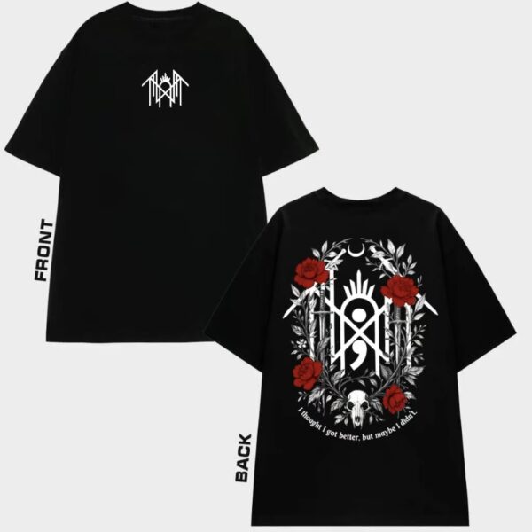 Even In Arcadia Sleep Token Red Flowers 2 Sides Shirt, Vintage Sleep Token Album Shirt