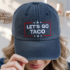 Trump Let’s Go Taco Embroidered Washed Hat