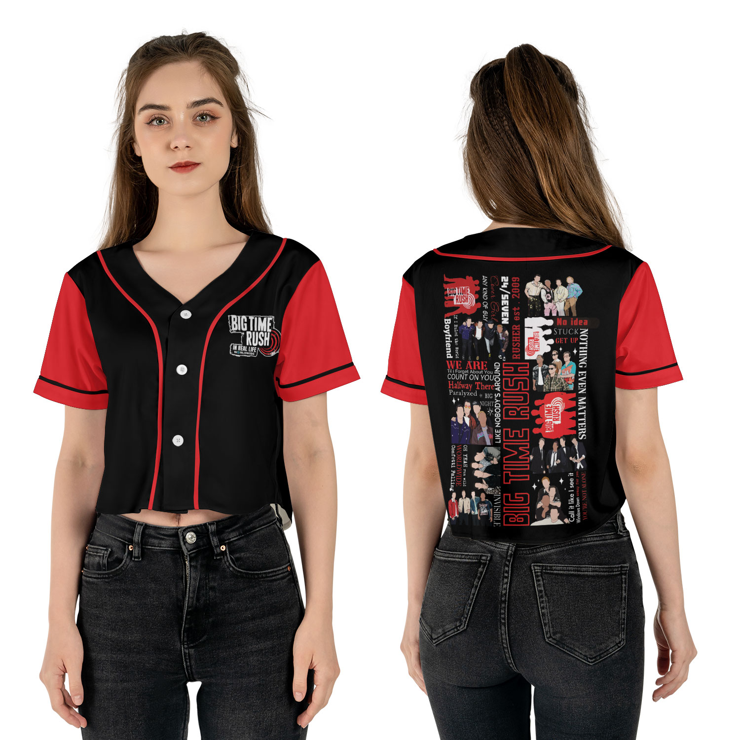 Big Time Rush Baseball Jersey Croptop Big Time Rush Baseball Jersey Croptop