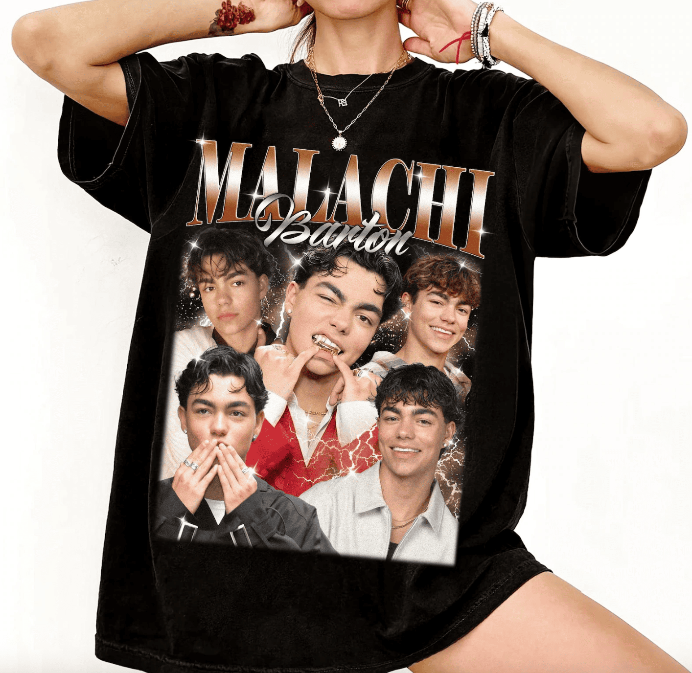 Malachi Barton 90s Vintage T-Shirt, Retro Style Malachi Barton Tee, Aesthetic Celebrity Shirt, Unisex Malachi Barton Fan Gift