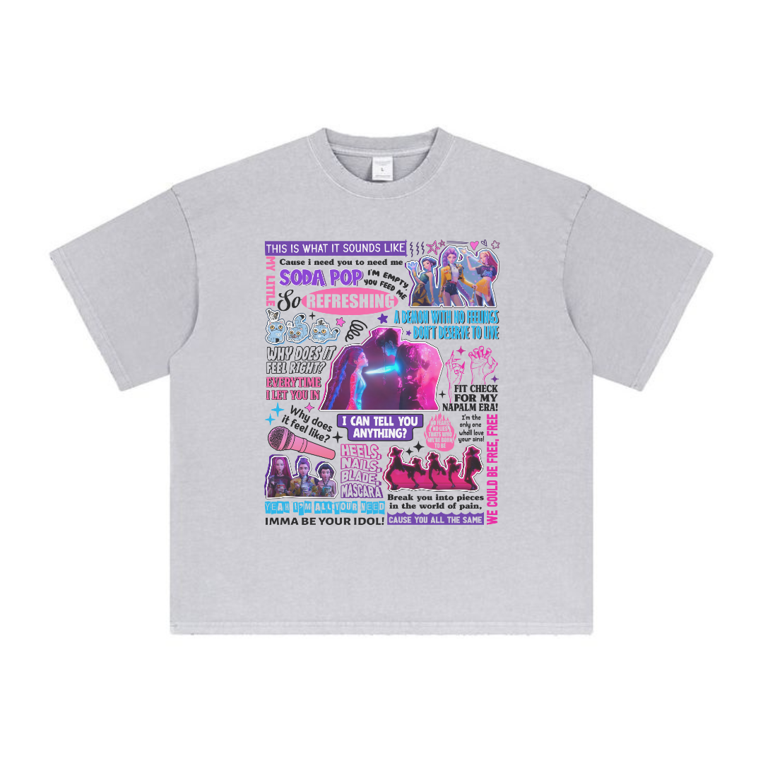 Kpop Demon Hunters | Song Lyrics Collection Shirt Kpop Demon Hunters | Song Lyrics Collection Shirt