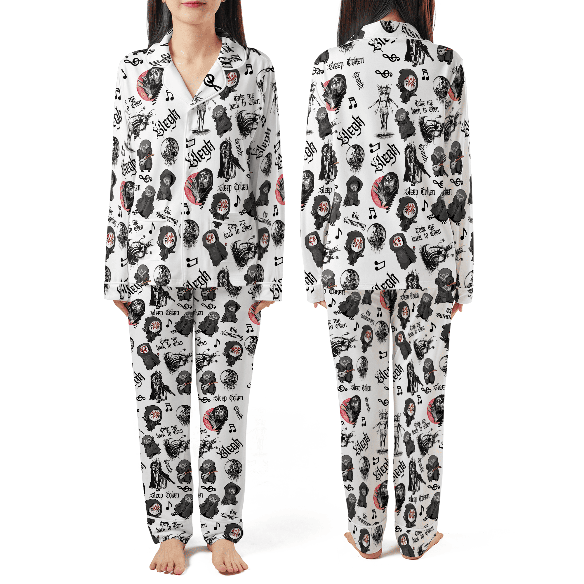 Sleep Token Take Me To Eden Pajamas Set, Short / LONG Sleeve Top
