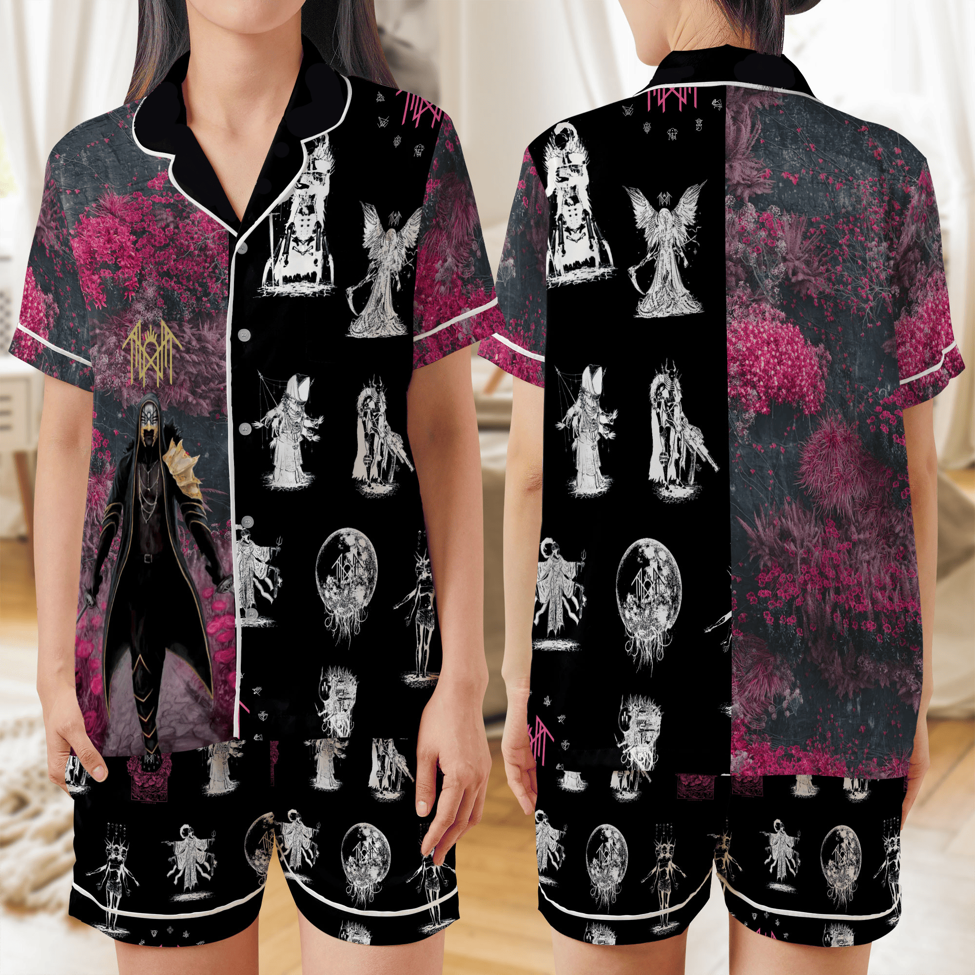 Sleep Token Even in Arcadia Pajamas Vintage Set, Short / LONG Sleeve Top