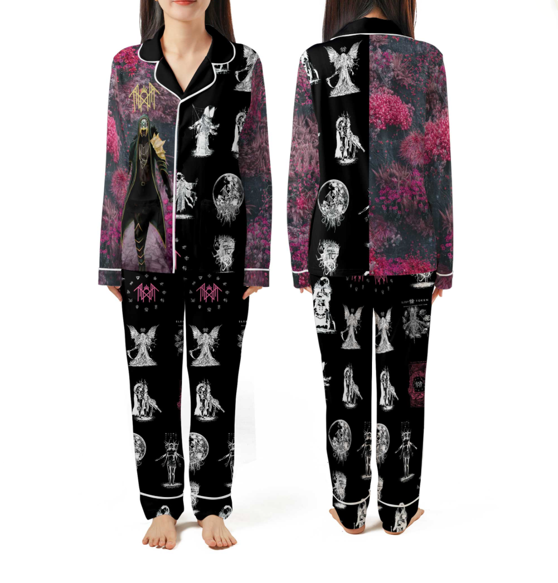 Sleep Token Even in Arcadia Pajamas Vintage Set, Short / LONG Sleeve Top