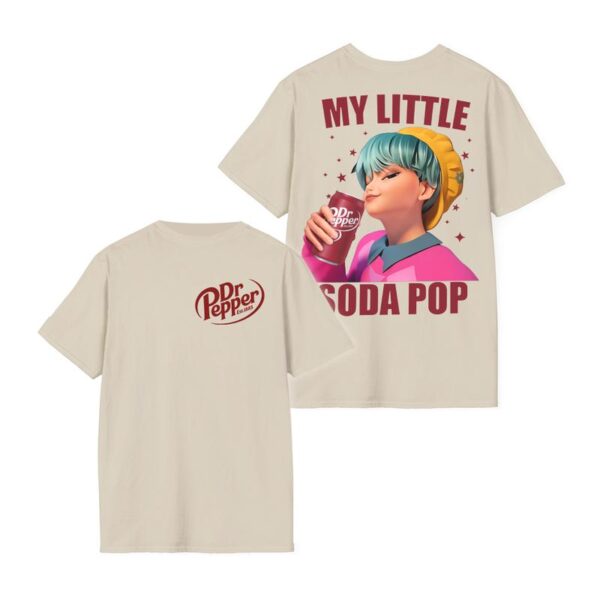[CUSTOM Characters] Dr Pepper 2 Sides Shirt, My Little Soda Pop Jinu Baby Abby Romance Shirt, Saja Boys Shirt, Kpop Demon Hunters Merch