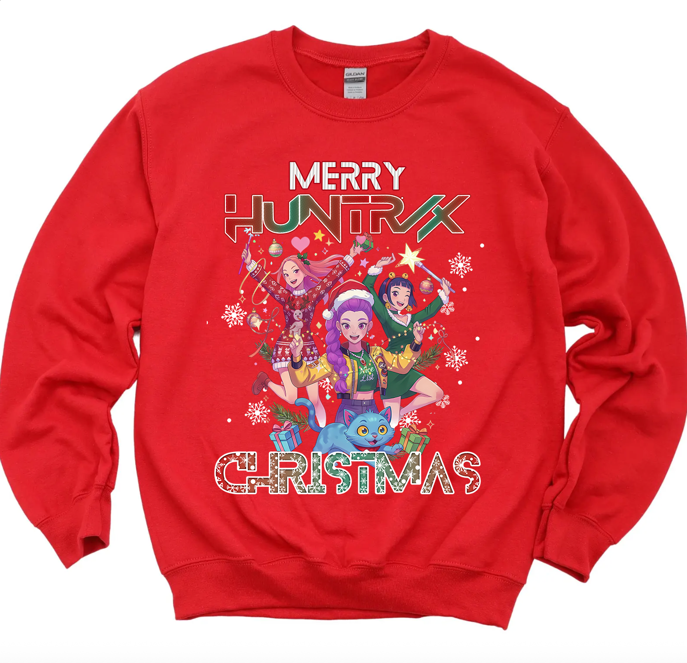 Merry Huntrix Christmas Shirt, Huntrix Shirt, Kpop Demon Hunters Merch
