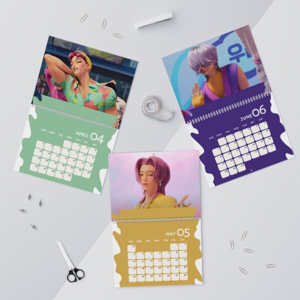 Saja Boys Calendar | 2026 Calendar | Jinu Abby Romance  | Gift for Daughter | Saja Boys | Kpop Hunters