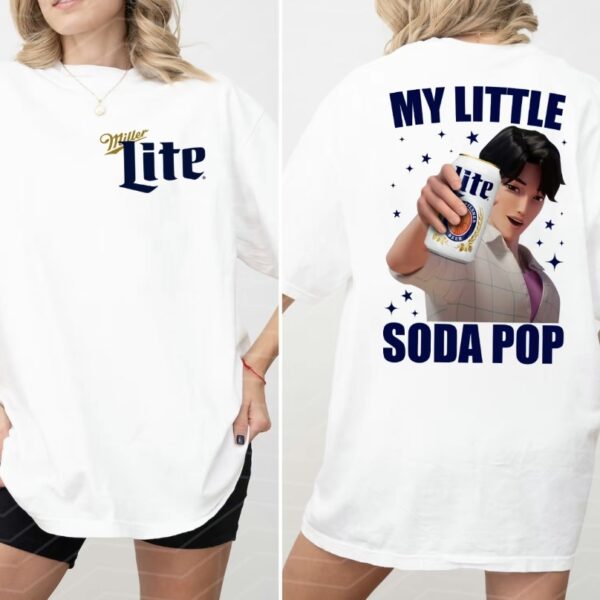 Miller Lite Saja Boys Shirt, My Little Soda Pop 2 Sided Shirt, Kpop Demon Hunters Shirt, Saja Boys Merch
