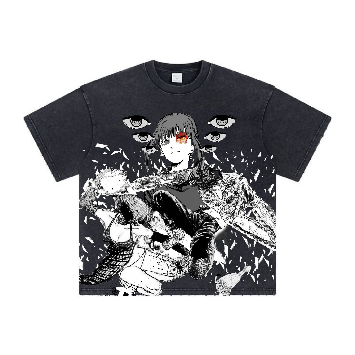 (all printed) CHAINSAW MAN Washed Tee Shirt