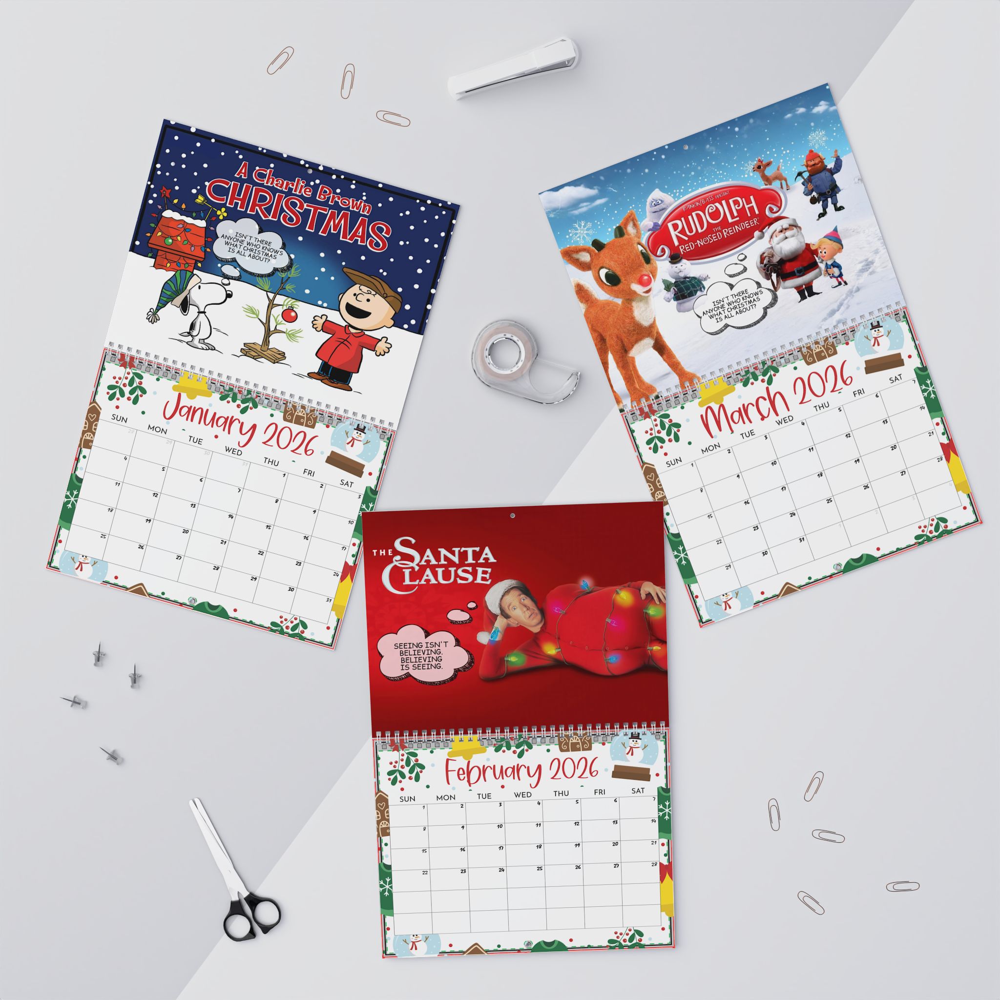 Christmas Movie Calendar | 2026 Calendar | Wall Calendar Christmas Movie Calendar | 2026 Calendar | Wall Calendar