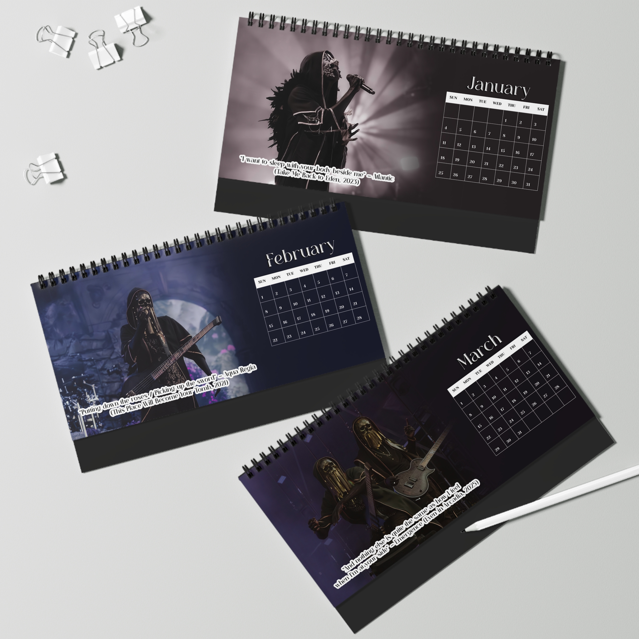 Sleep Token Desktop Calendar | 2026 Calendar | DeskTop Calendar Sleep Token Desktop Calendar | 2026 Calendar | DeskTop Calendar