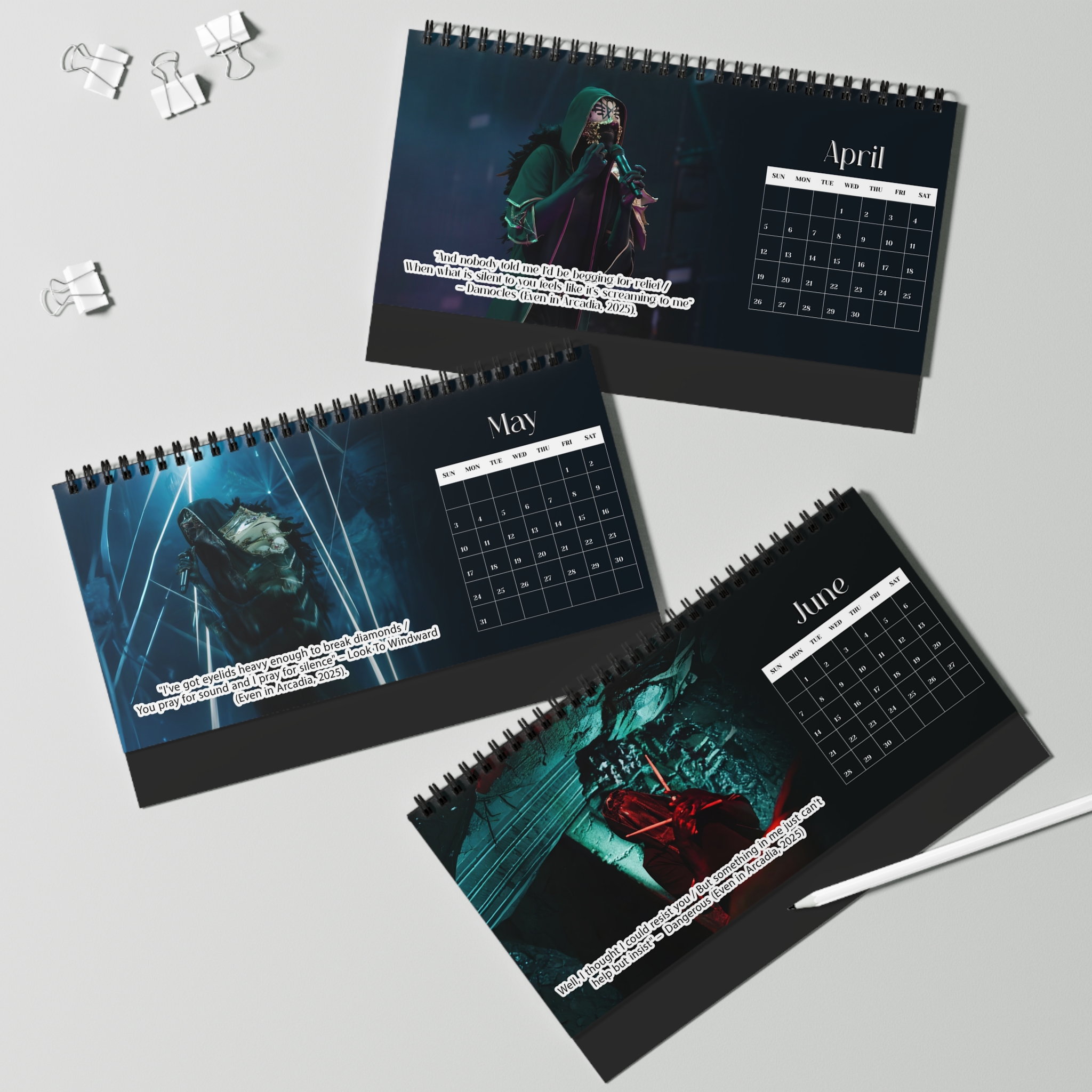 Sleep Token Desktop Calendar | 2026 Calendar | DeskTop Calendar Sleep Token Desktop Calendar | 2026 Calendar | DeskTop Calendar