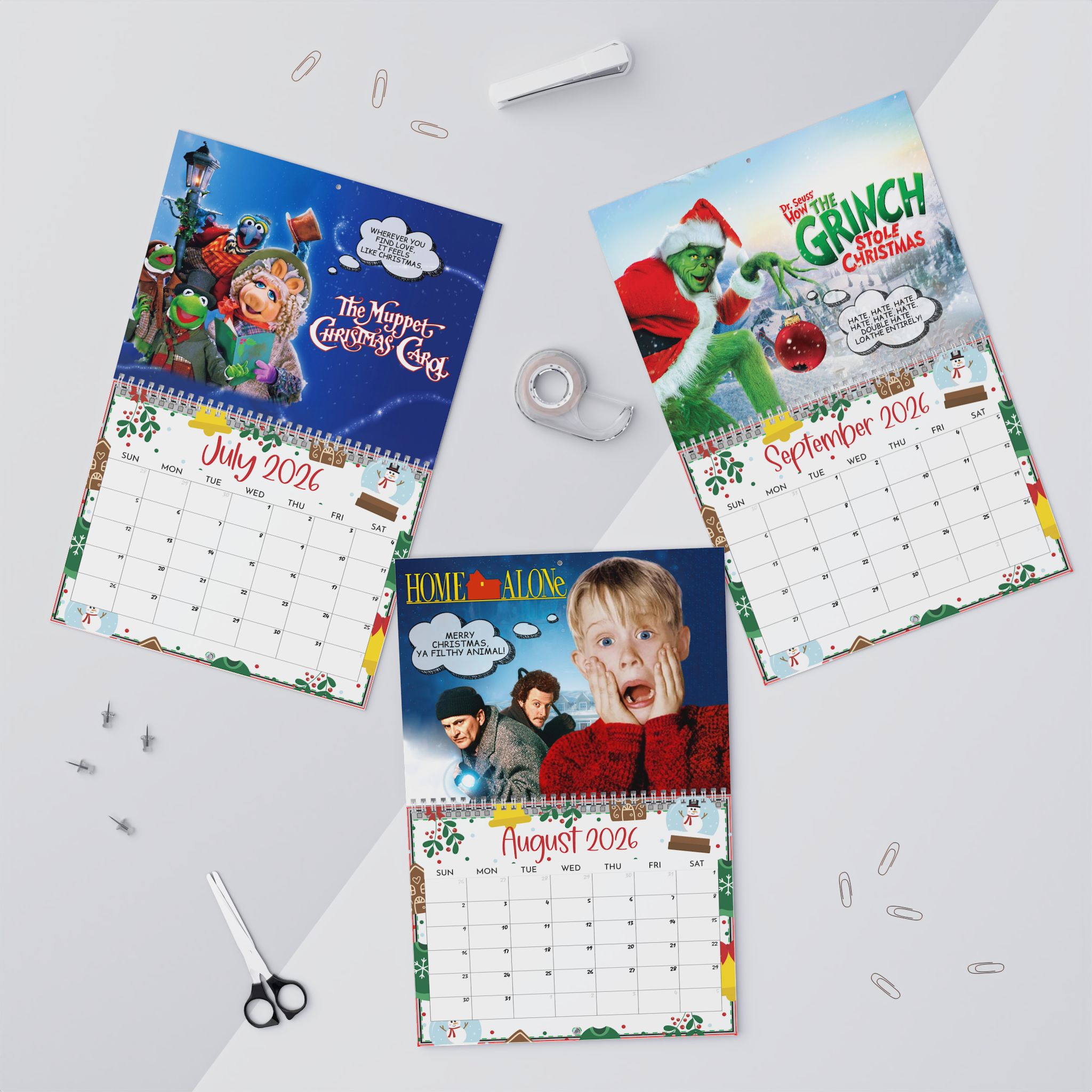 Christmas Movie Calendar | 2026 Calendar | Wall Calendar Christmas Movie Calendar | 2026 Calendar | Wall Calendar
